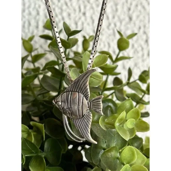 James Avery 925 Angel Fish Pendant/Brooch on 925 Chain